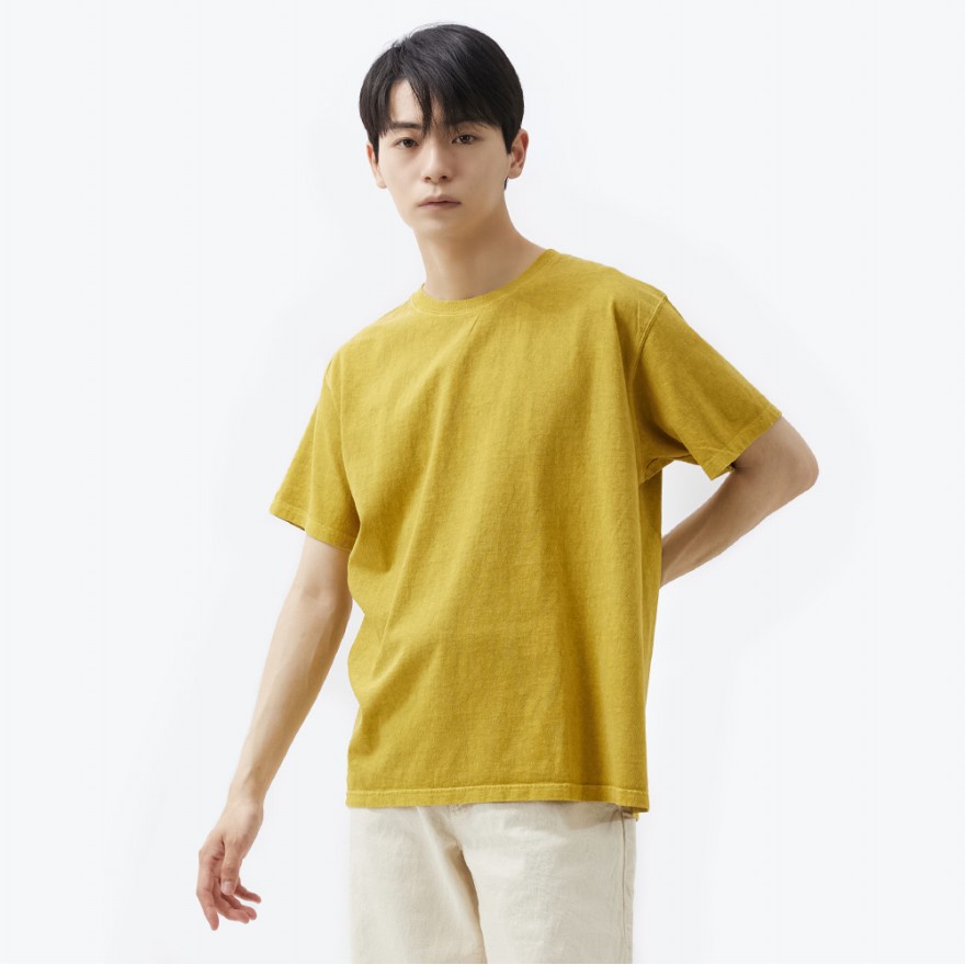 굿온 5.5oz 반팔 티셔츠 - 피그먼트 바나나