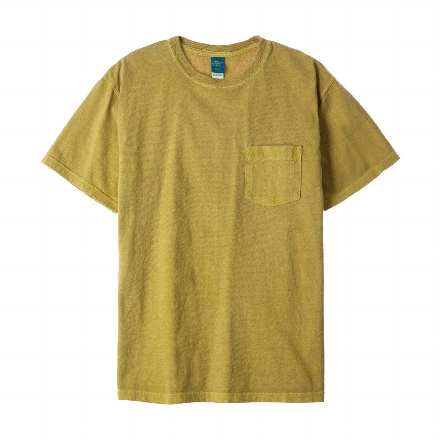 굿온 5.5oz 포켓 반팔 티셔츠 - 피그먼트 바나나